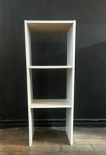 Load image into Gallery viewer, White Shelving Unit (3 storage spaces/2 shelves)(ASSEMBLED) (PICKUP ONLY)
