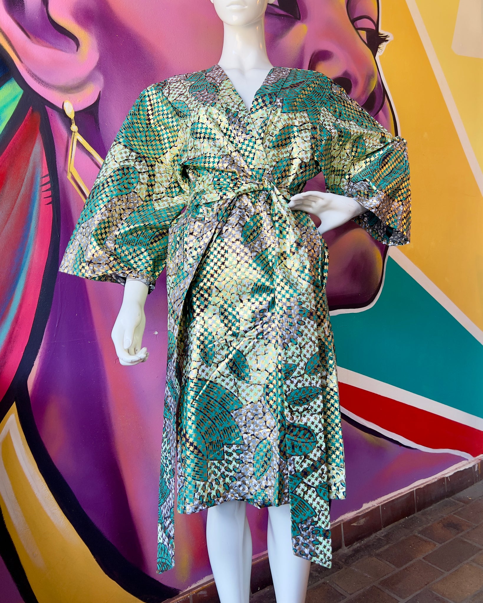 Ankara kimono outlet dress